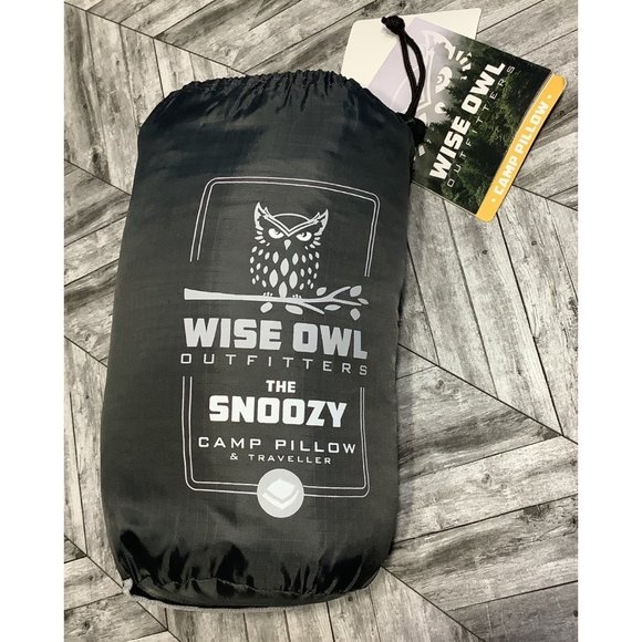 Wise Owl Outfitters Pillow The Snoozy Travel Camping Traveler Tan 12" x 16" - Picture 1 of 4